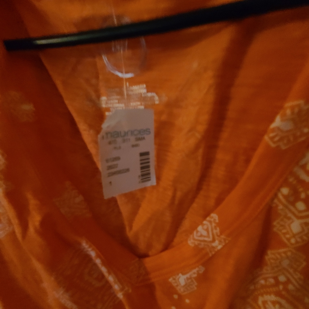 Maurices Vibrant Orange V-Neck Blouse